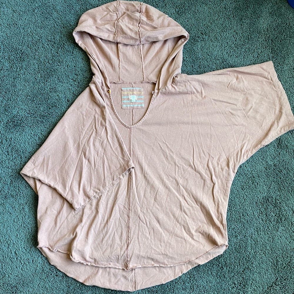 🛍️T.la Anthropologie Pink Hooded Shirt🛍️